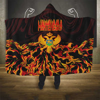 Montenegro Hooded Blanket Coat Of Arms Fire Style - Wonder Print Shop