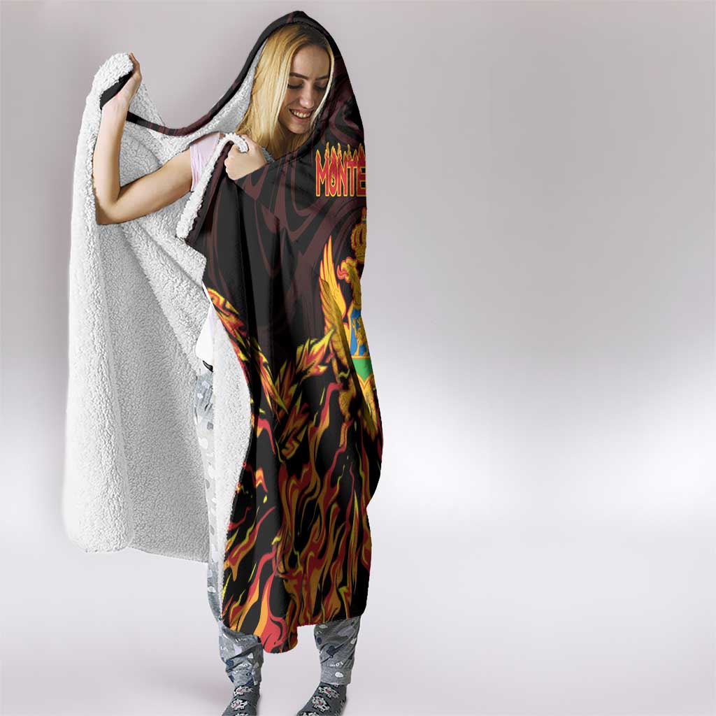 Montenegro Hooded Blanket Coat Of Arms Fire Style - Wonder Print Shop