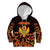 Personalized Montenegro Kid Hoodie Coat Of Arms Fire Style - Wonder Print Shop