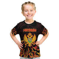 Personalized Montenegro Kid T Shirt Coat Of Arms Fire Style - Wonder Print Shop