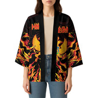 Personalized Montenegro Kimono Coat Of Arms Fire Style - Wonder Print Shop