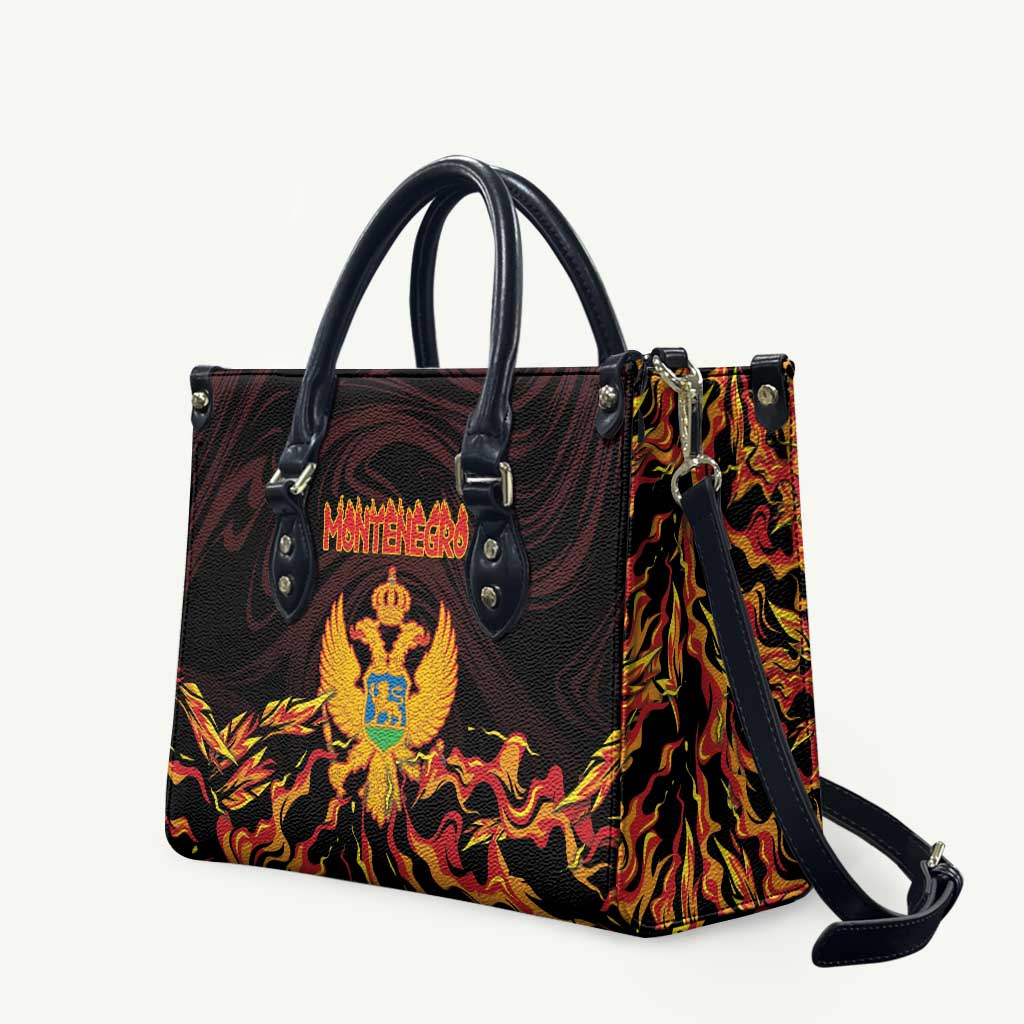 Montenegro Leather Bag Coat Of Arms Fire Style - Wonder Print Shop