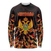 Personalized Montenegro Long Sleeve Shirt Coat Of Arms Fire Style - Wonder Print Shop
