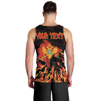 Personalized Montenegro Men Tank Top Coat Of Arms Fire Style - Wonder Print Shop