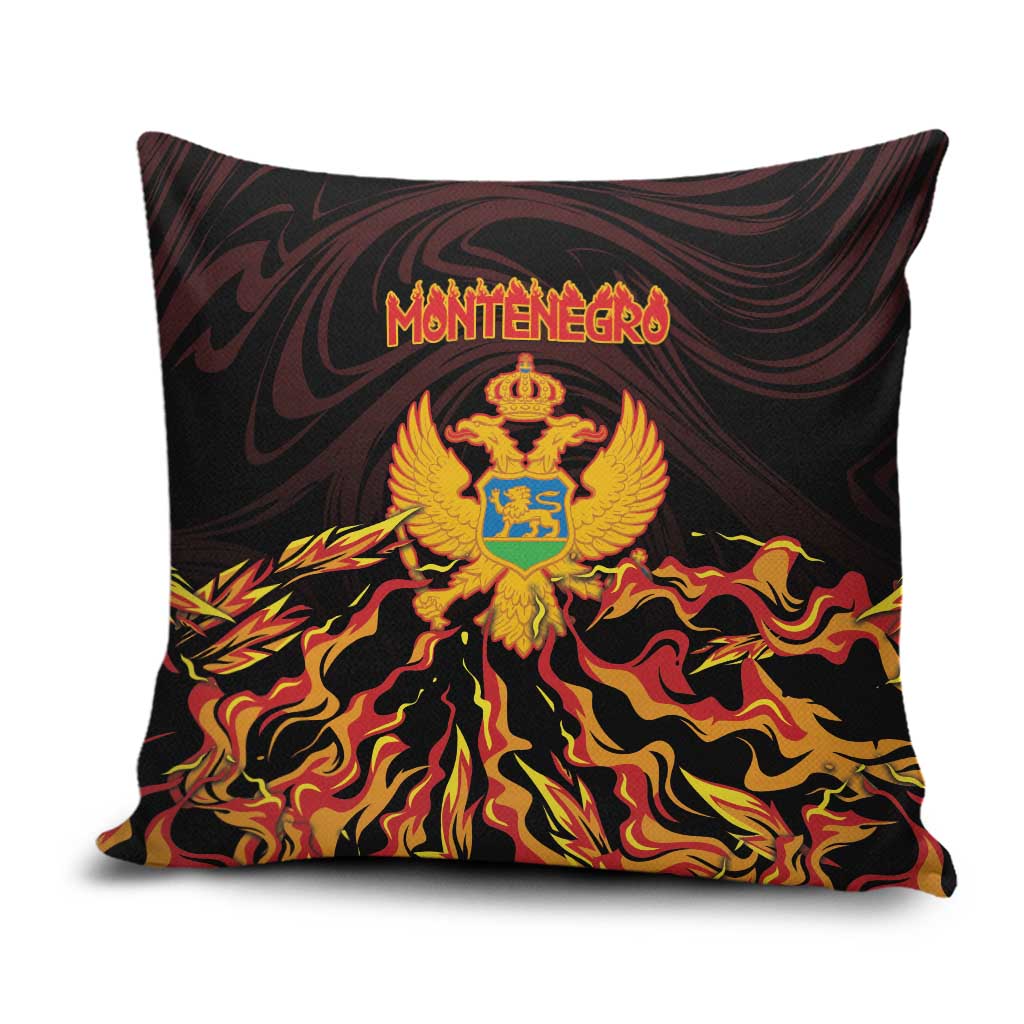 Montenegro Pillow Cover Coat Of Arms Fire Style - Wonder Print Shop