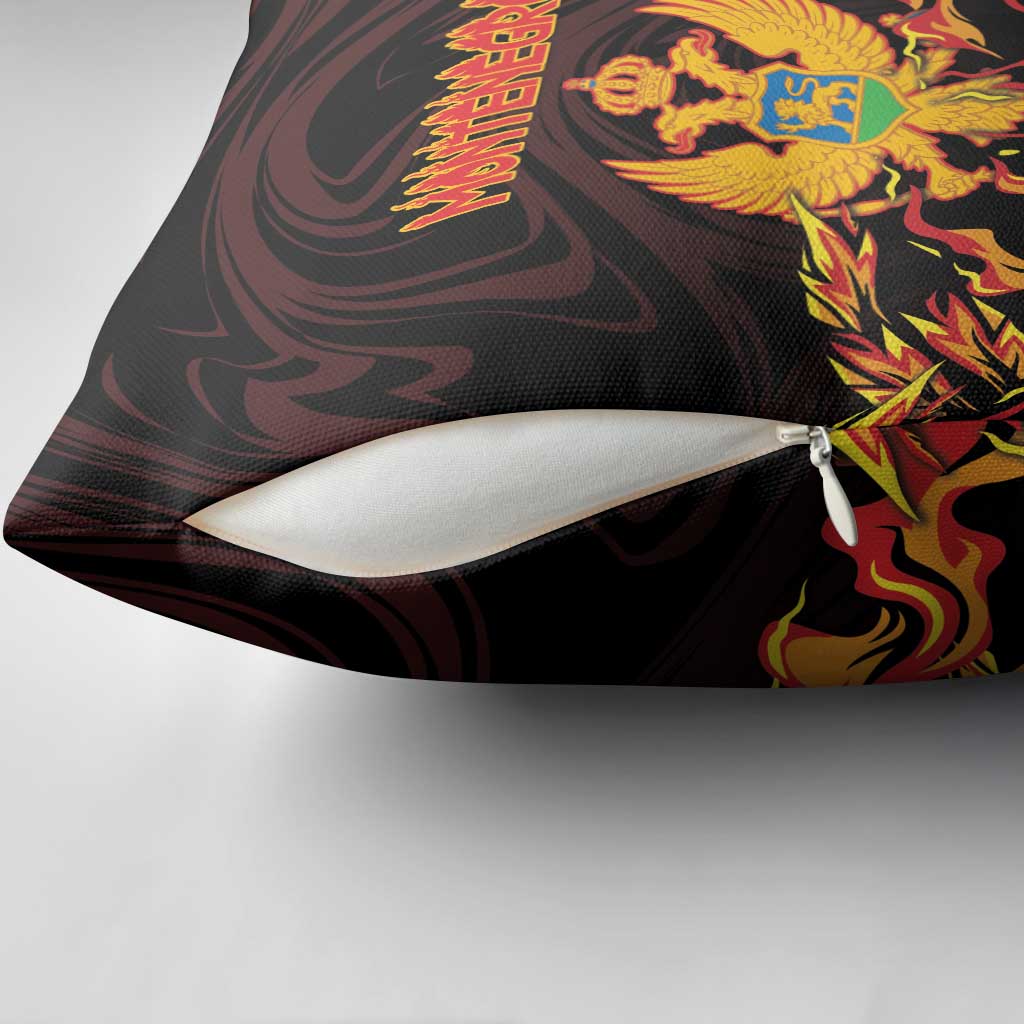 Montenegro Pillow Cover Coat Of Arms Fire Style - Wonder Print Shop