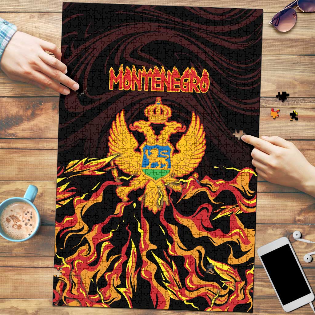 Montenegro Puzzle Coat Of Arms Fire Style - Wonder Print Shop