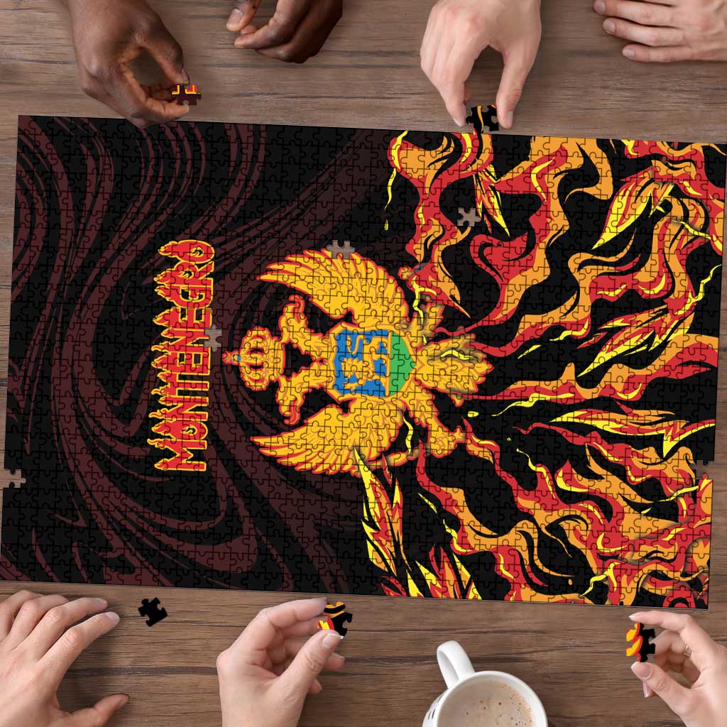 Montenegro Puzzle Coat Of Arms Fire Style - Wonder Print Shop