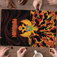 Montenegro Puzzle Coat Of Arms Fire Style - Wonder Print Shop