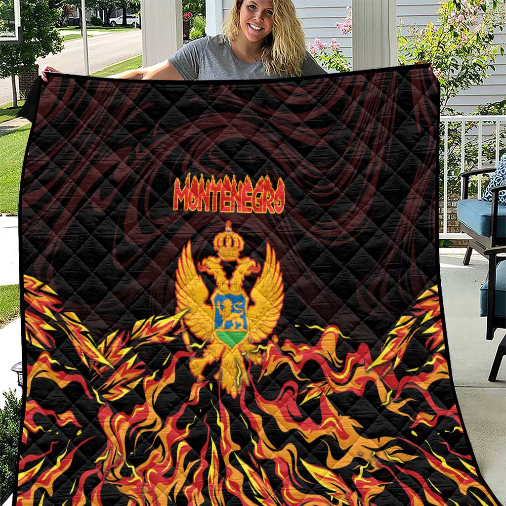 Montenegro Quilt Coat Of Arms Fire Style - Wonder Print Shop