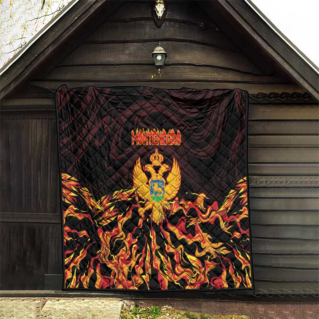 Montenegro Quilt Coat Of Arms Fire Style - Wonder Print Shop