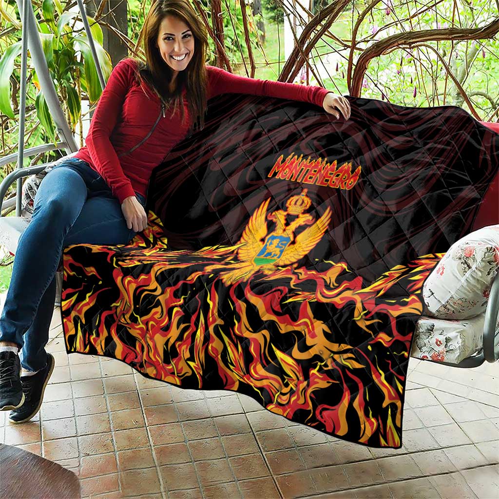 Montenegro Quilt Coat Of Arms Fire Style - Wonder Print Shop