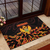 Montenegro Rubber Doormat Coat Of Arms Fire Style - Wonder Print Shop