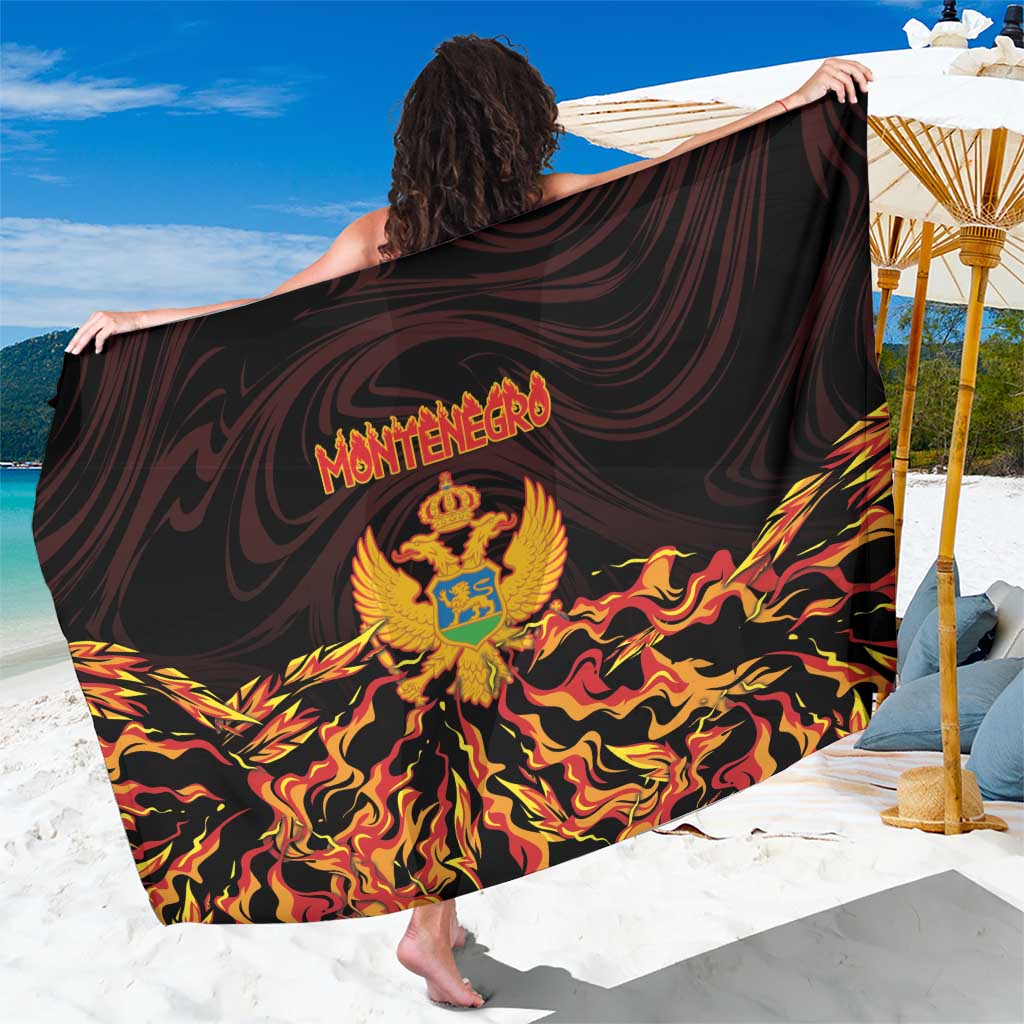 Montenegro Sarong Coat Of Arms Fire Style - Wonder Print Shop