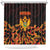 Montenegro Shower Curtain Coat Of Arms Fire Style - Wonder Print Shop