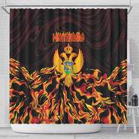 Montenegro Shower Curtain Coat Of Arms Fire Style - Wonder Print Shop