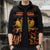 Personalized Montenegro Sleeveless Puffer Jacket Coat Of Arms Fire Style - Wonder Print Shop
