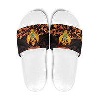 Montenegro Slide Sandals Coat Of Arms Fire Style - Wonder Print Shop
