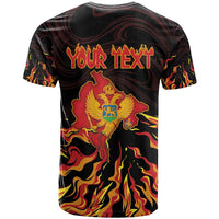 Personalized Montenegro T Shirt Coat Of Arms Fire Style - Wonder Print Shop