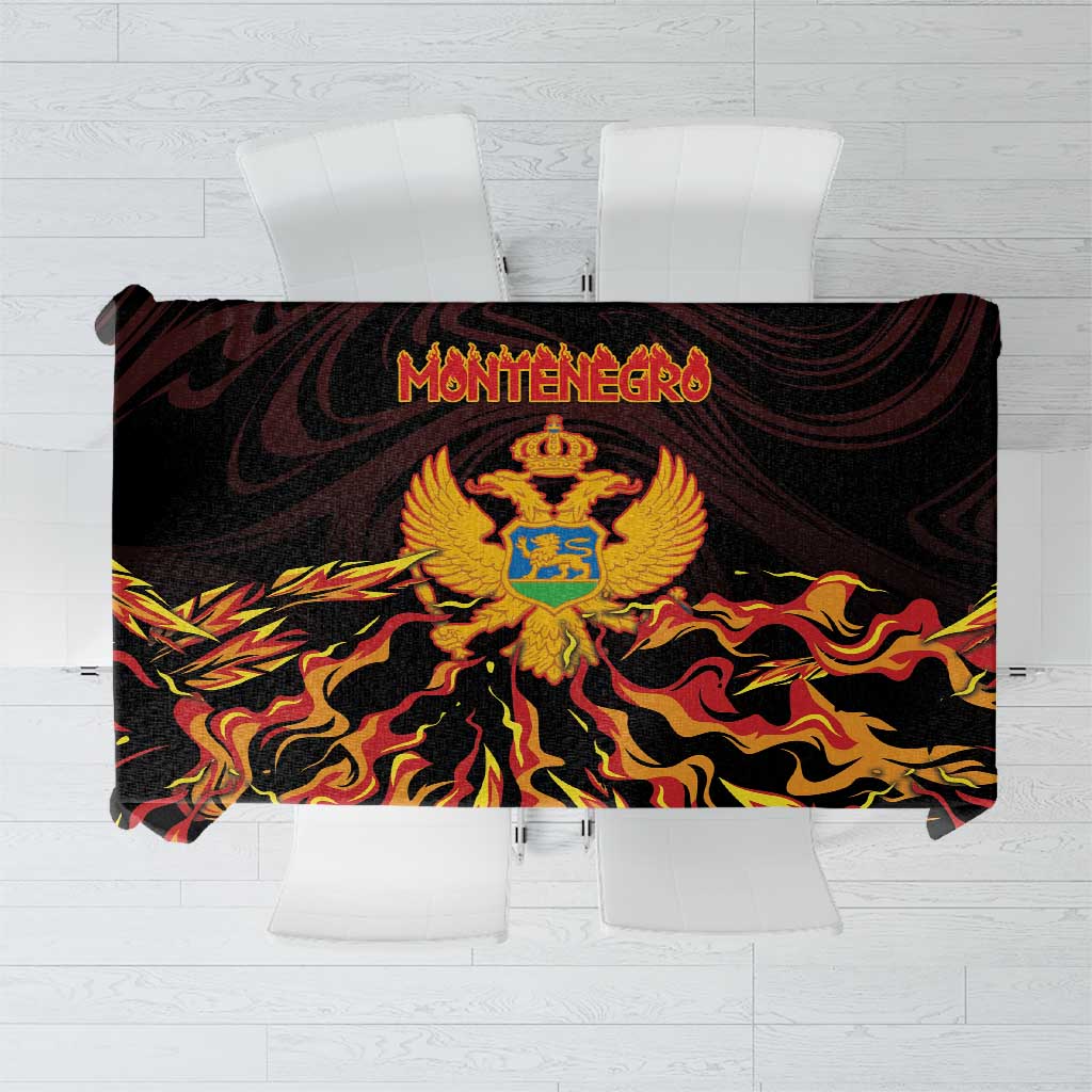 Montenegro Tablecloth Coat Of Arms Fire Style - Wonder Print Shop