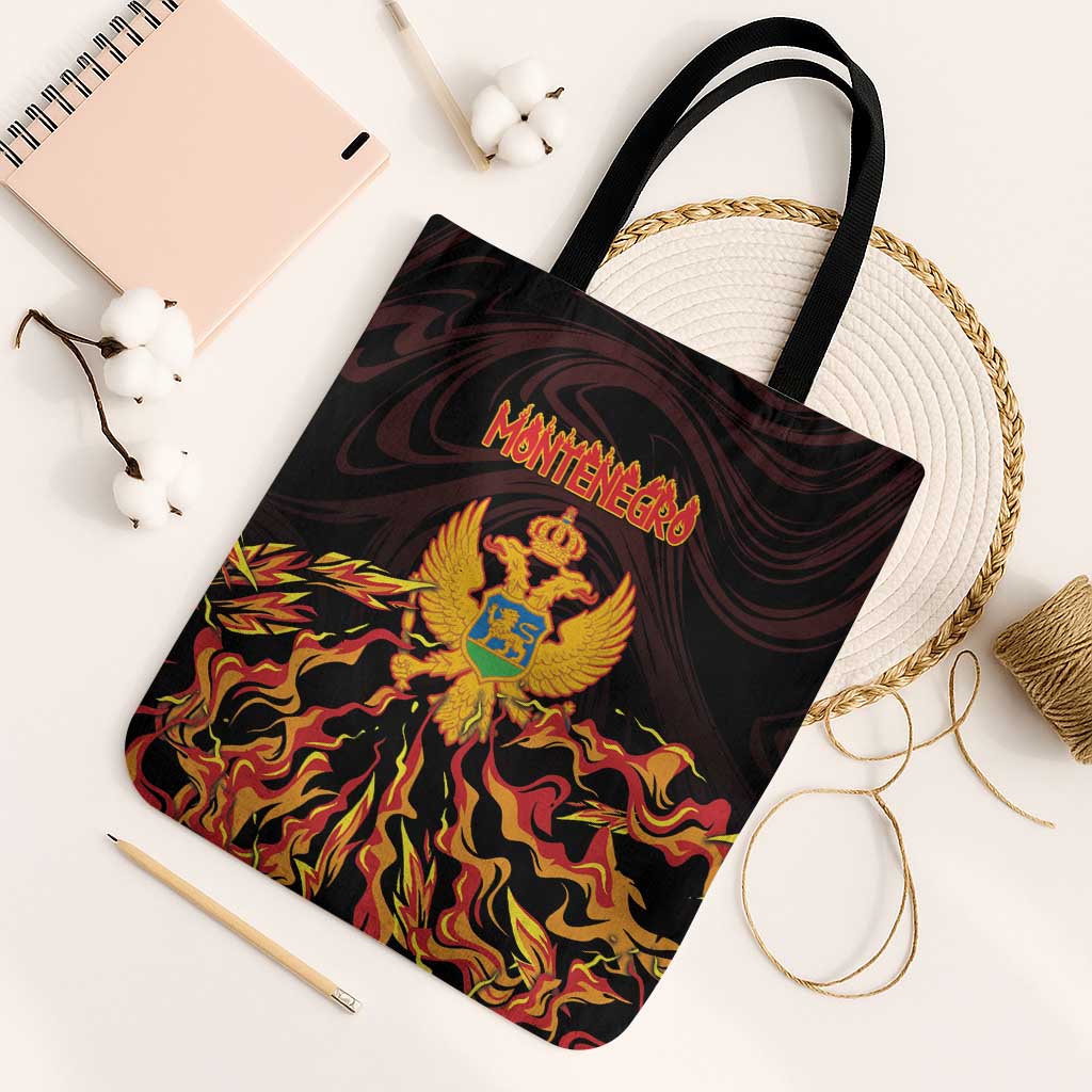 Montenegro Tote Bag Coat Of Arms Fire Style - Wonder Print Shop