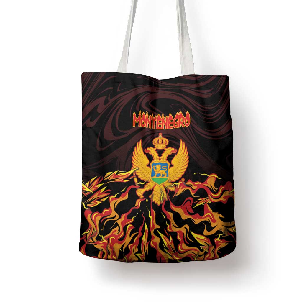 Montenegro Tote Bag Coat Of Arms Fire Style - Wonder Print Shop