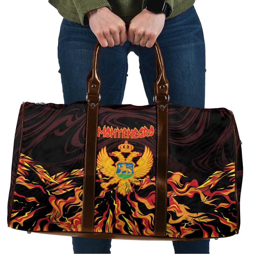 Montenegro Travel Bag Coat Of Arms Fire Style - Wonder Print Shop