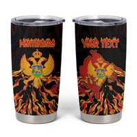 Personalized Montenegro Tumbler Cup Coat Of Arms Fire Style - Wonder Print Shop