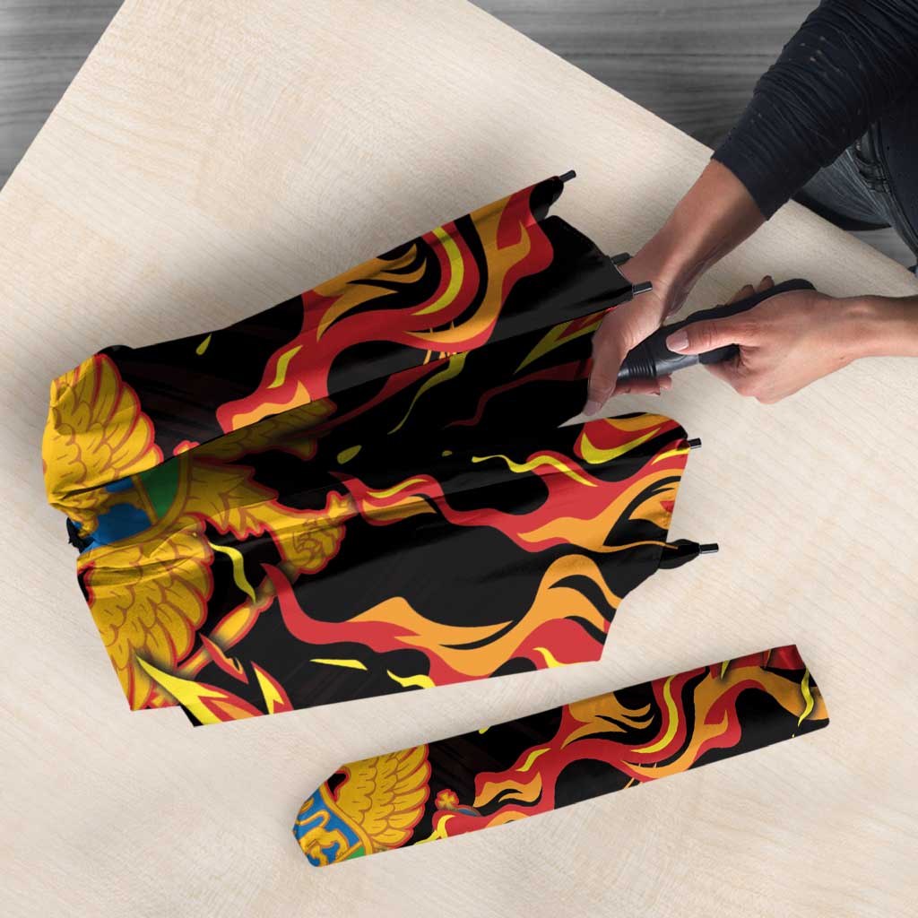 Montenegro Umbrella Coat Of Arms Fire Style - Wonder Print Shop