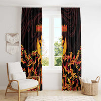 Montenegro Window Curtain Coat Of Arms Fire Style - Wonder Print Shop