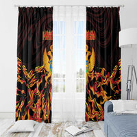 Montenegro Window Curtain Coat Of Arms Fire Style - Wonder Print Shop