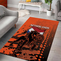 Netherlands Area Rug Lion With Daisy Flower - Wonder Print Shop