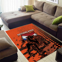 Netherlands Area Rug Lion With Daisy Flower - Wonder Print Shop