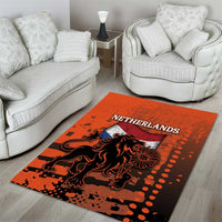 Netherlands Area Rug Lion With Daisy Flower - Wonder Print Shop