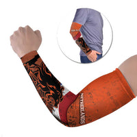 Netherlands Arm Sleeves Lion With Daisy Flower - Wonder Print Shop