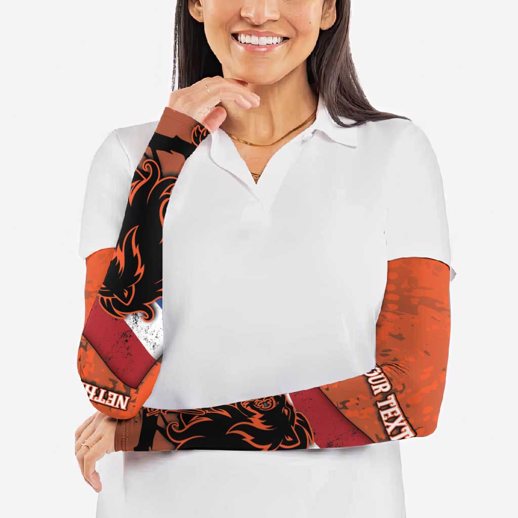 Netherlands Arm Sleeves Lion With Daisy Flower - Wonder Print Shop