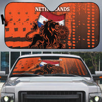 Netherlands Auto Sun Shade Lion With Daisy Flower - Wonder Print Shop