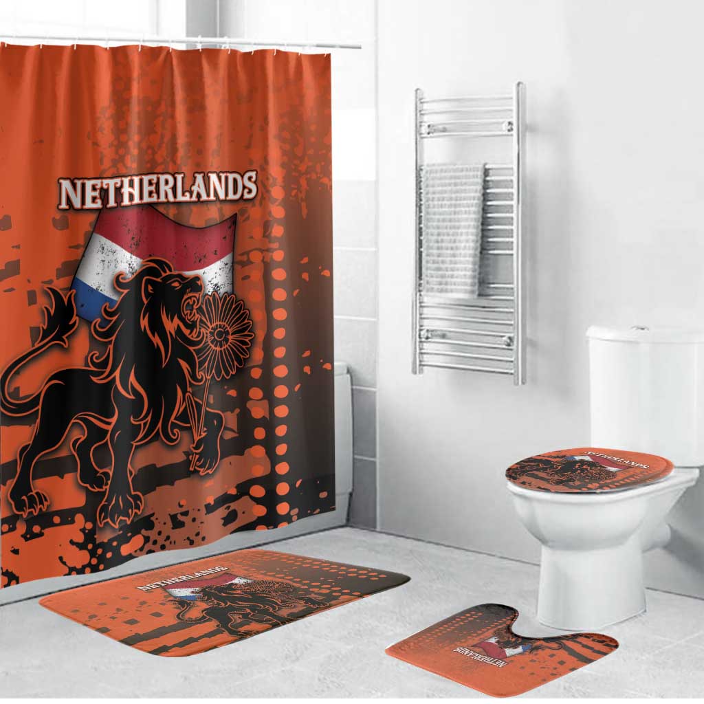 Netherlands Bathroom Set Lion With Daisy Flower - Wonder Print Shop