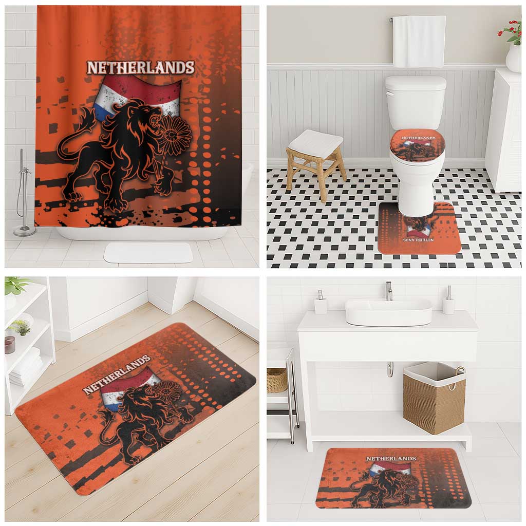 Netherlands Bathroom Set Lion With Daisy Flower - Wonder Print Shop