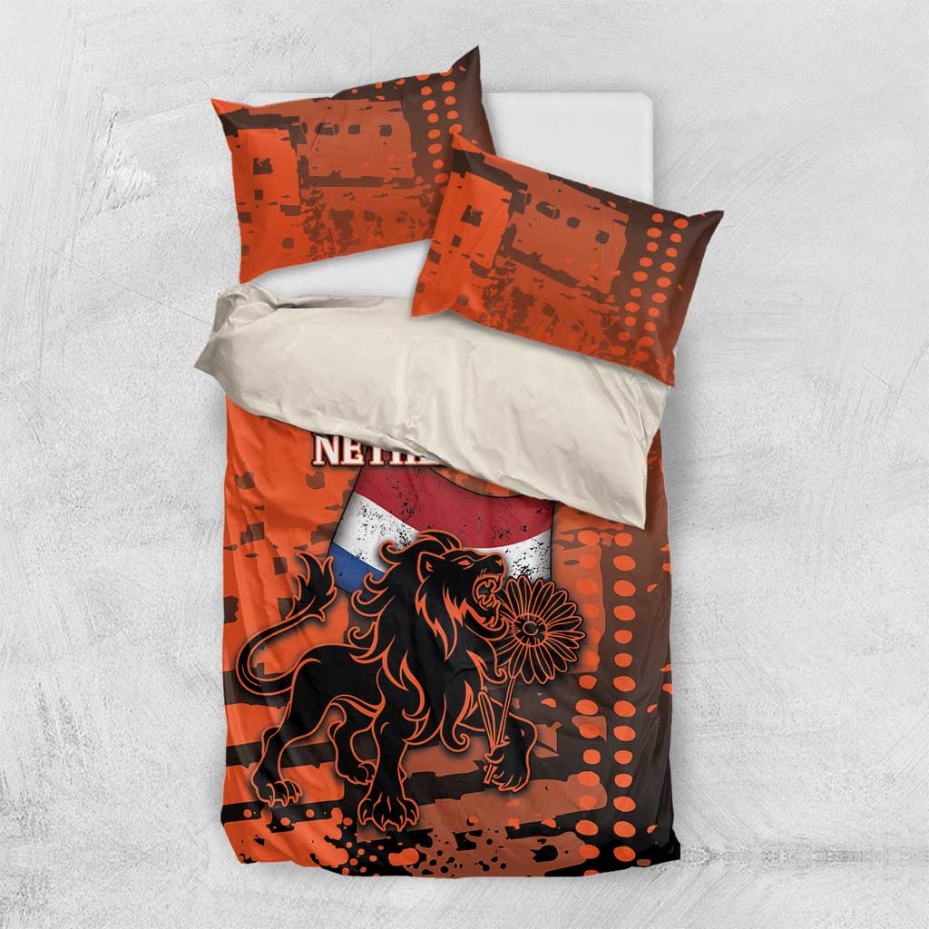 Netherlands Bedding Set Lion With Daisy Flower - Wonder Print Shop