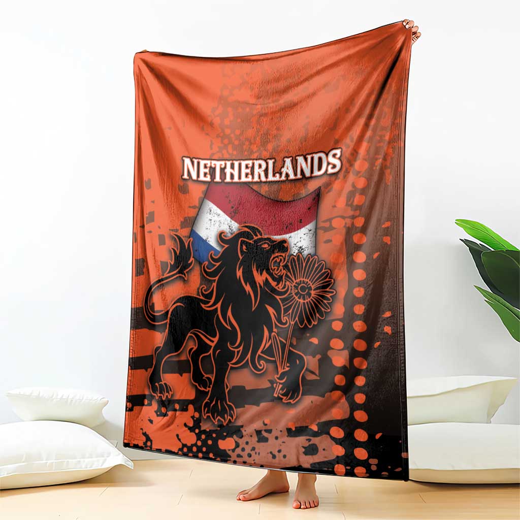Netherlands Blanket Lion With Daisy Flower - Wonder Print Shop