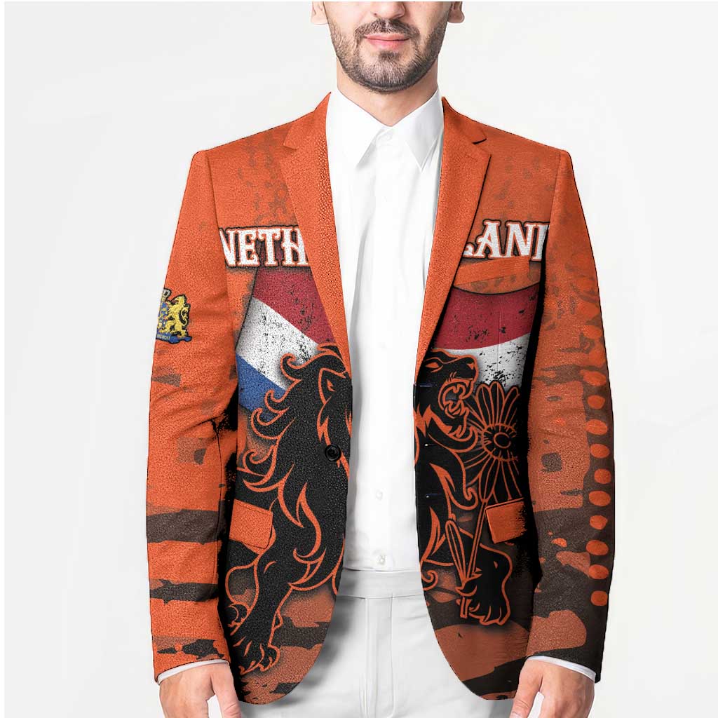 Personalized Netherlands Blazer Lion With Daisy Flower - Wonder Print Shop