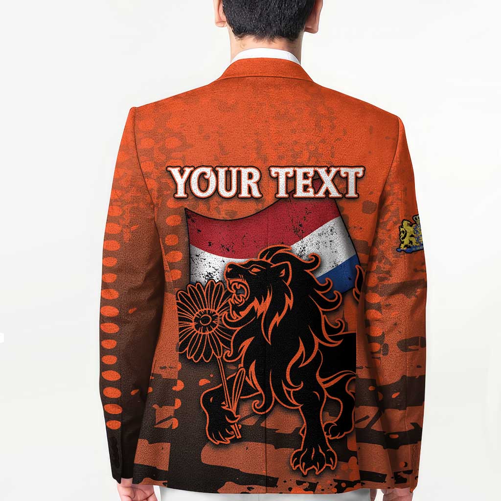 Personalized Netherlands Blazer Lion With Daisy Flower - Wonder Print Shop