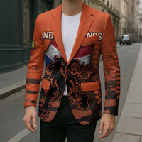 Personalized Netherlands Blazer Lion With Daisy Flower - Wonder Print Shop