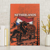 Netherlands Canvas Wall Art Lion With Daisy Flower - Wonder Print Shop