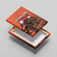 Netherlands Canvas Wall Art Lion With Daisy Flower - Wonder Print Shop