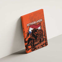 Netherlands Canvas Wall Art Lion With Daisy Flower - Wonder Print Shop