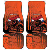 Netherlands Car Mats Lion With Daisy Flower - Wonder Print Shop