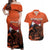Personalized Netherlands Couples Matching Off Shoulder Maxi Dress and Hawaiian Shirt Lion With Daisy Flower - Wonder Print Shop