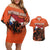 Personalized Netherlands Couples Matching Off Shoulder Short Dress and Hawaiian Shirt Lion With Daisy Flower - Wonder Print Shop